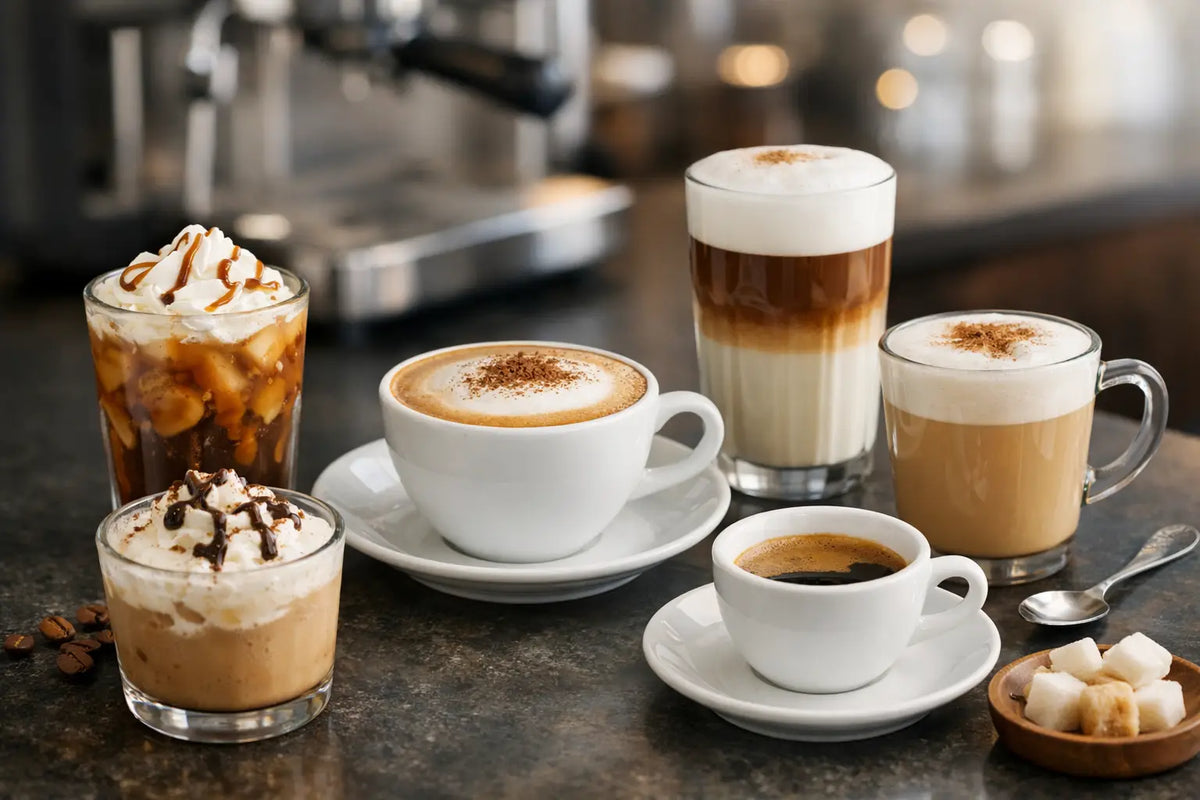 Guide til de mest populære kaffedrikke i caféen