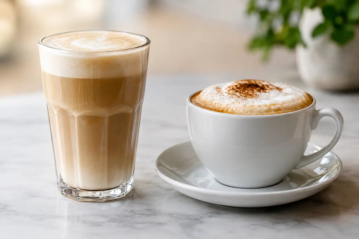 Hvad er forskellen på latte og cappuccino?