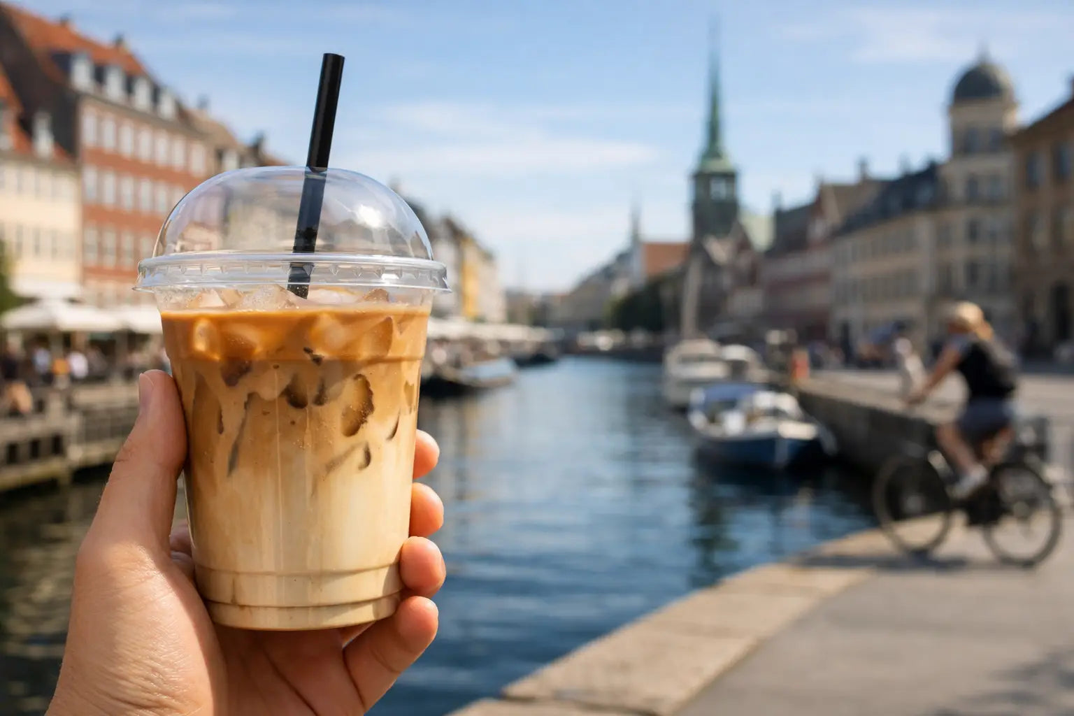 Iced coffee to go i København