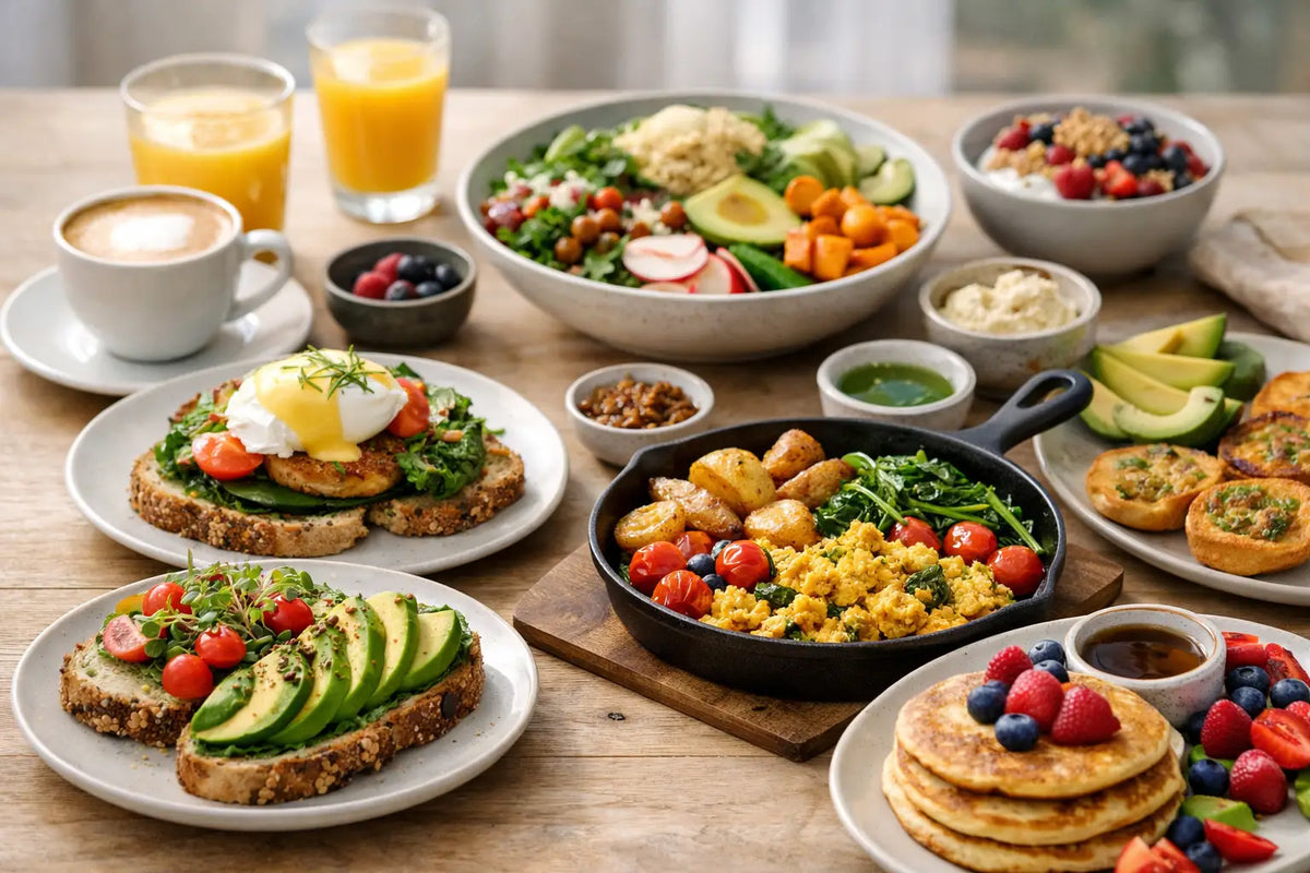 Brunch med vegetariske retter, der føles som brunch